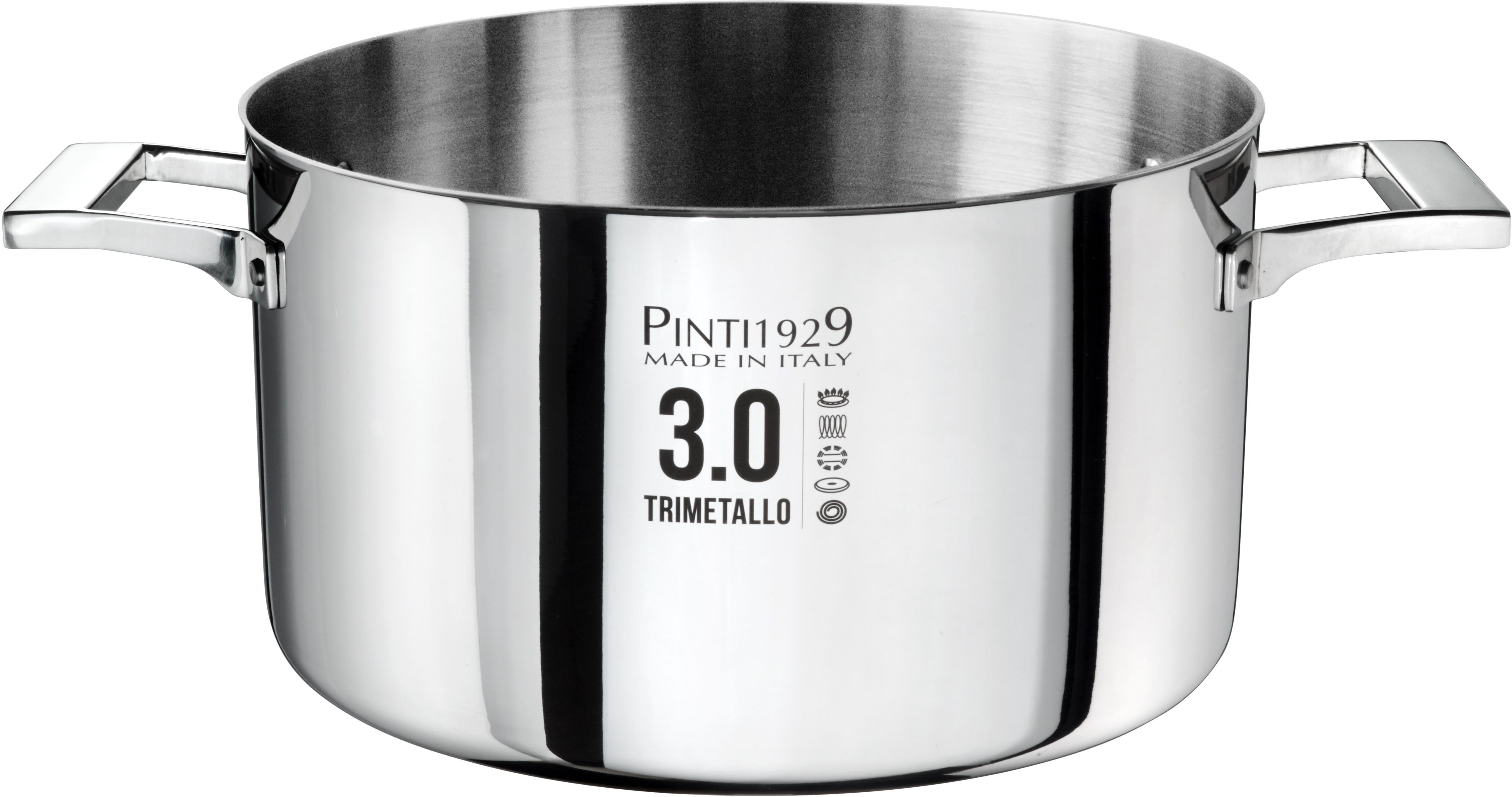 PINTINOX Fleischtopf Century 3.0, Aluminium (1-tlg), Boden und Seitenwände komplett aus 3 Schicht Material, Induktion | Fleischtöpfe