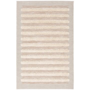 Outdoorteppich In & Outdoor Teppich Shaggy Juist Streifen, Pergamon, Rechteckig, Höhe: 35 mm