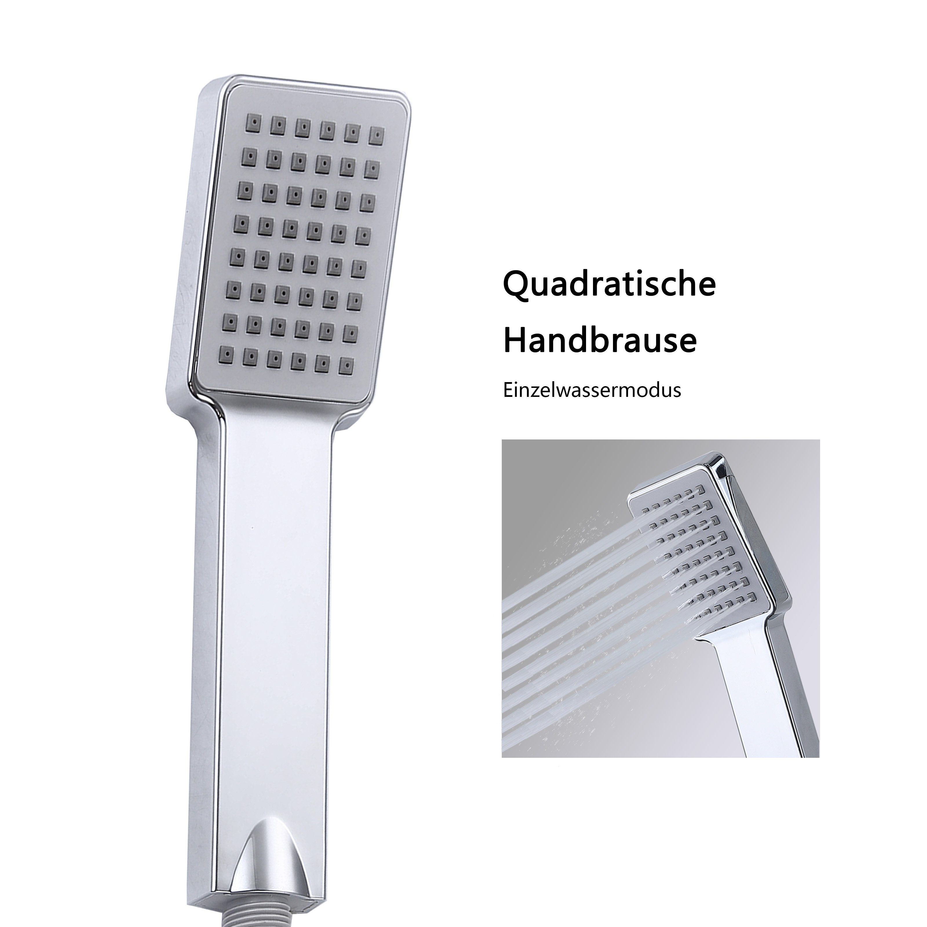 Fransiton Duschsystem Set – 25,4 Cm Regendusche Mit Handbrause & Ventil, Wandmontage