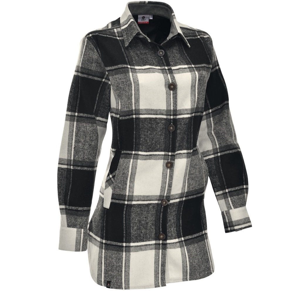 Outdoorbluse Sanremo - lange Flanellbluse Damen in großen Größen
