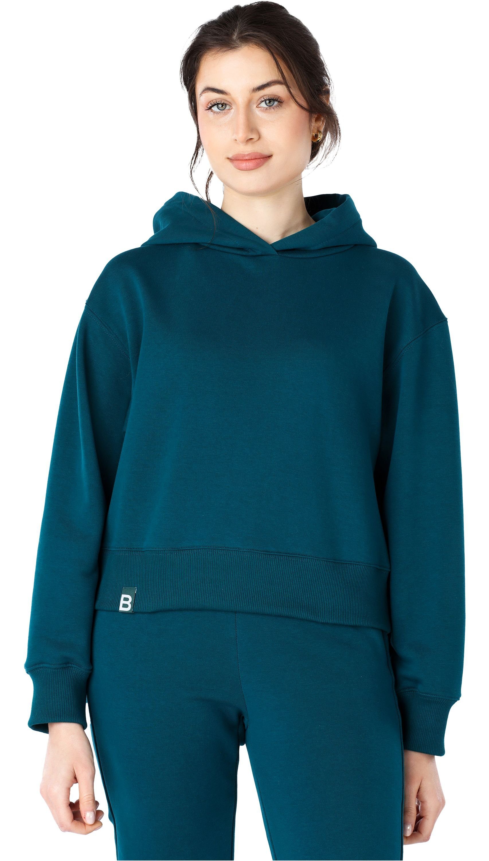 Bellivalini Kapuzensweatshirt Kapuzenpullover kurz Damen Sportanzug günstig online kaufen