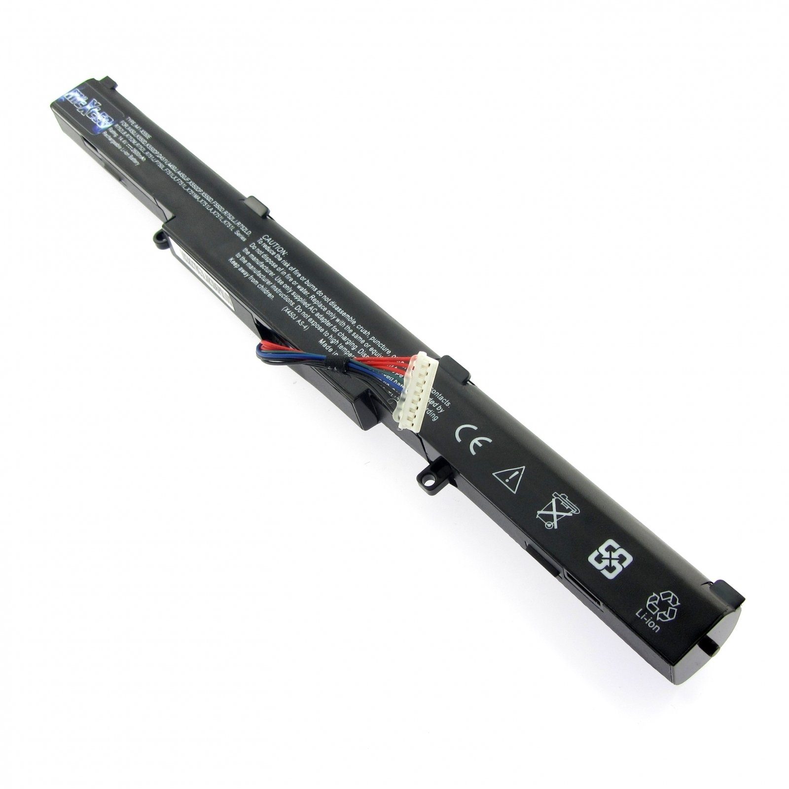 MTXtec Akku LiIon, 14.4V, 2600mAh Zellen, 4 37 ASUS Lithium-Ionen F751M Laptop-Akku, für Wh, (LiIon)