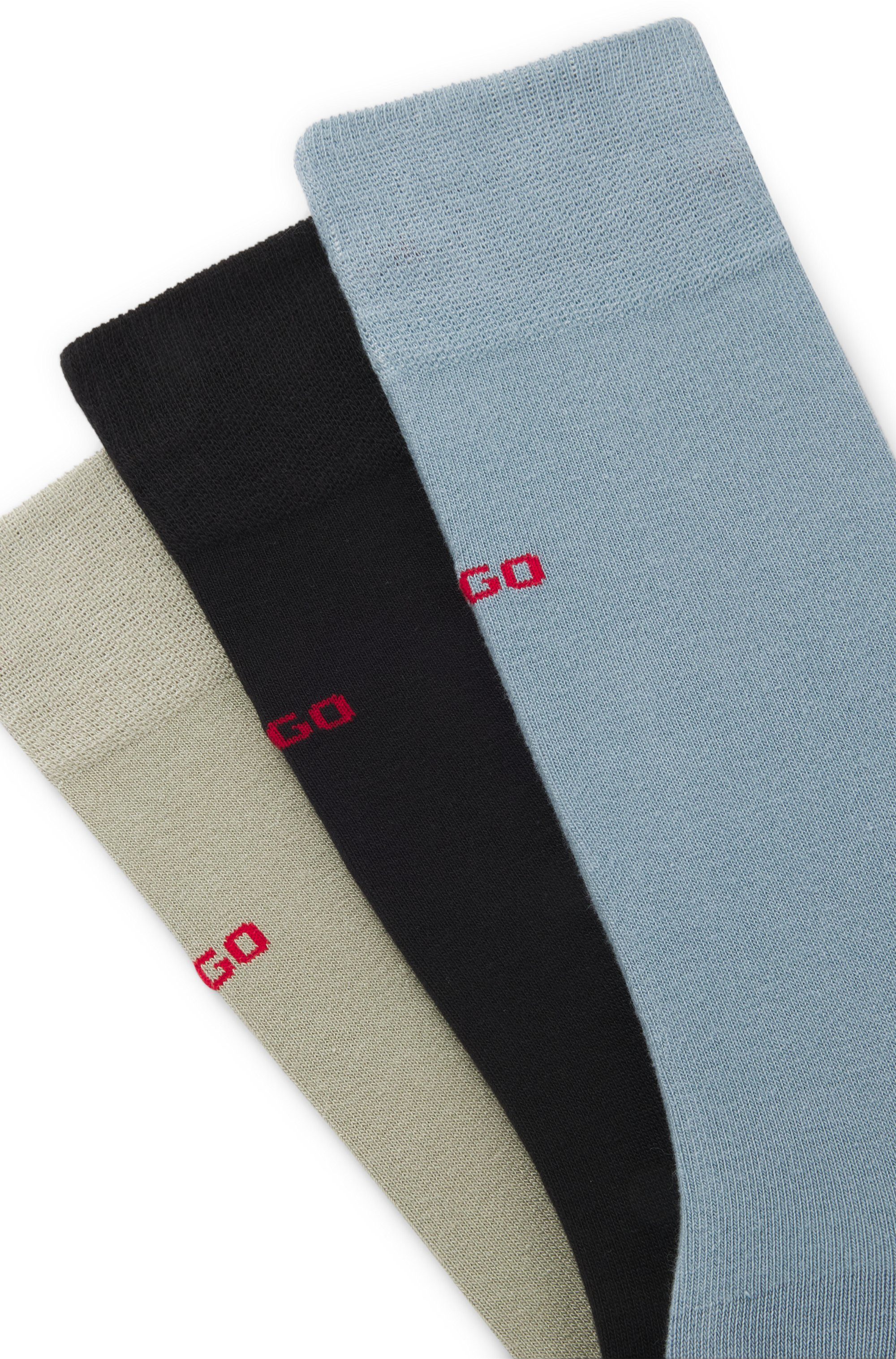 HUGO Businesssocken 3P RS UNI CC (Packung, 3-Paar, 3er Pack) mit kontrastfa günstig online kaufen