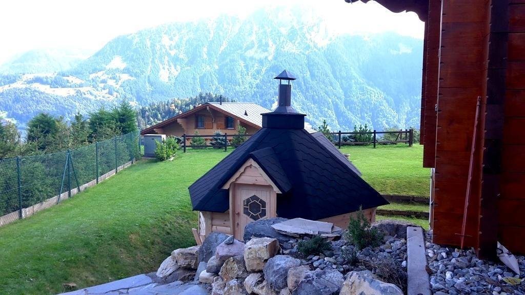 Thumbnail - JVmoebel Grillkota Grill Hütte Skandinavische Grillkota inkls Anbau 12,75m² Grillhaus, BxT: 3.01x4.01 cm, (1x Grillkota)...