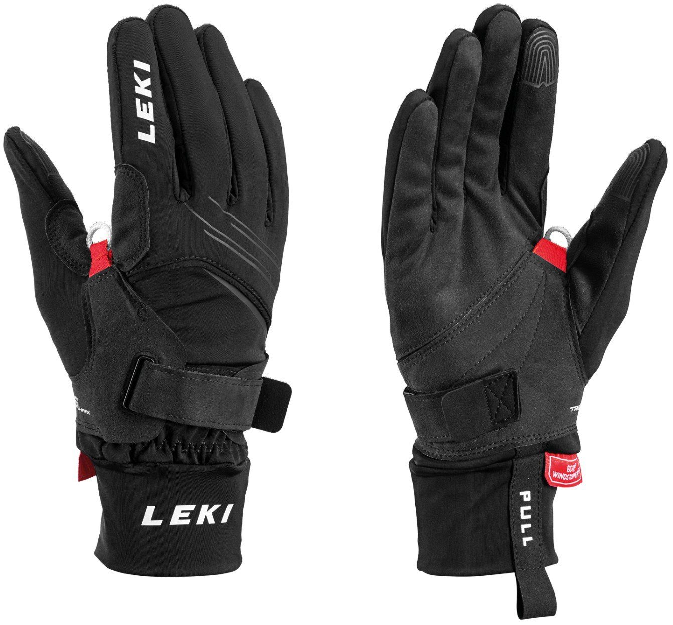 Leki Laufhandschuhe HS Nordic Course Shark SCHWARZ