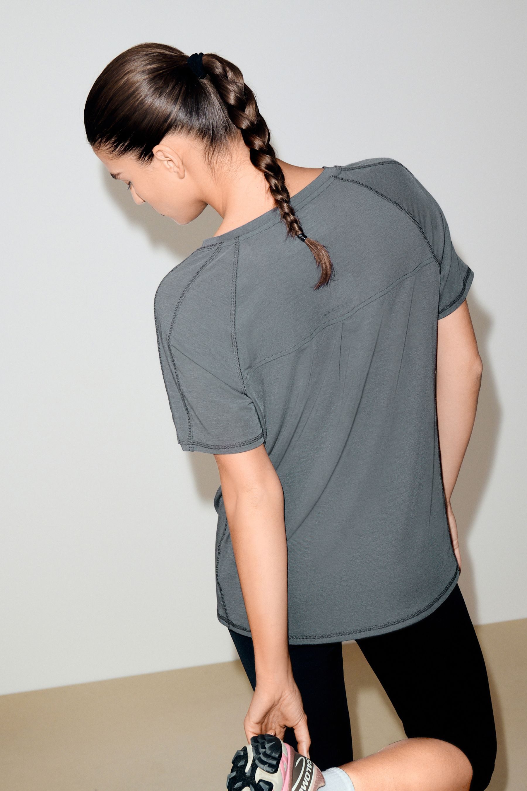 Next T-Shirt Kurzärmeliges Active T-Shirt, Rundhalsausschnitt (1-tlg) günstig online kaufen