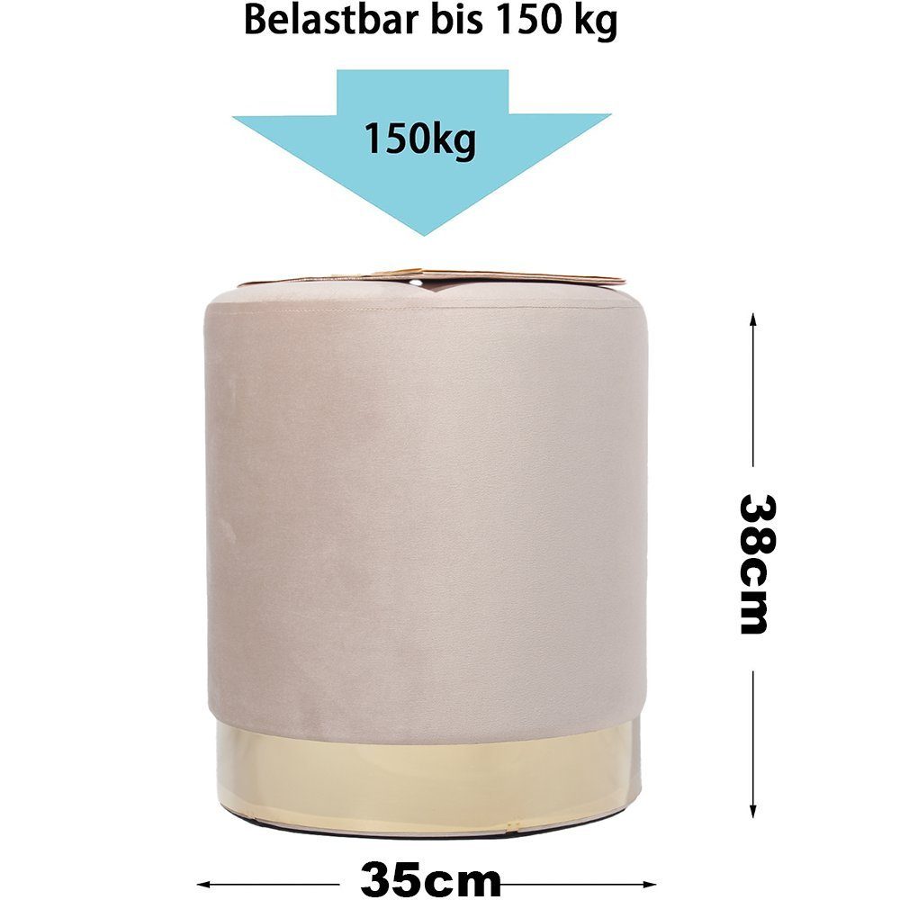 Zedelmaier Sitzhocker rund Hocker Zylindrischer Samthocker günstig online kaufen