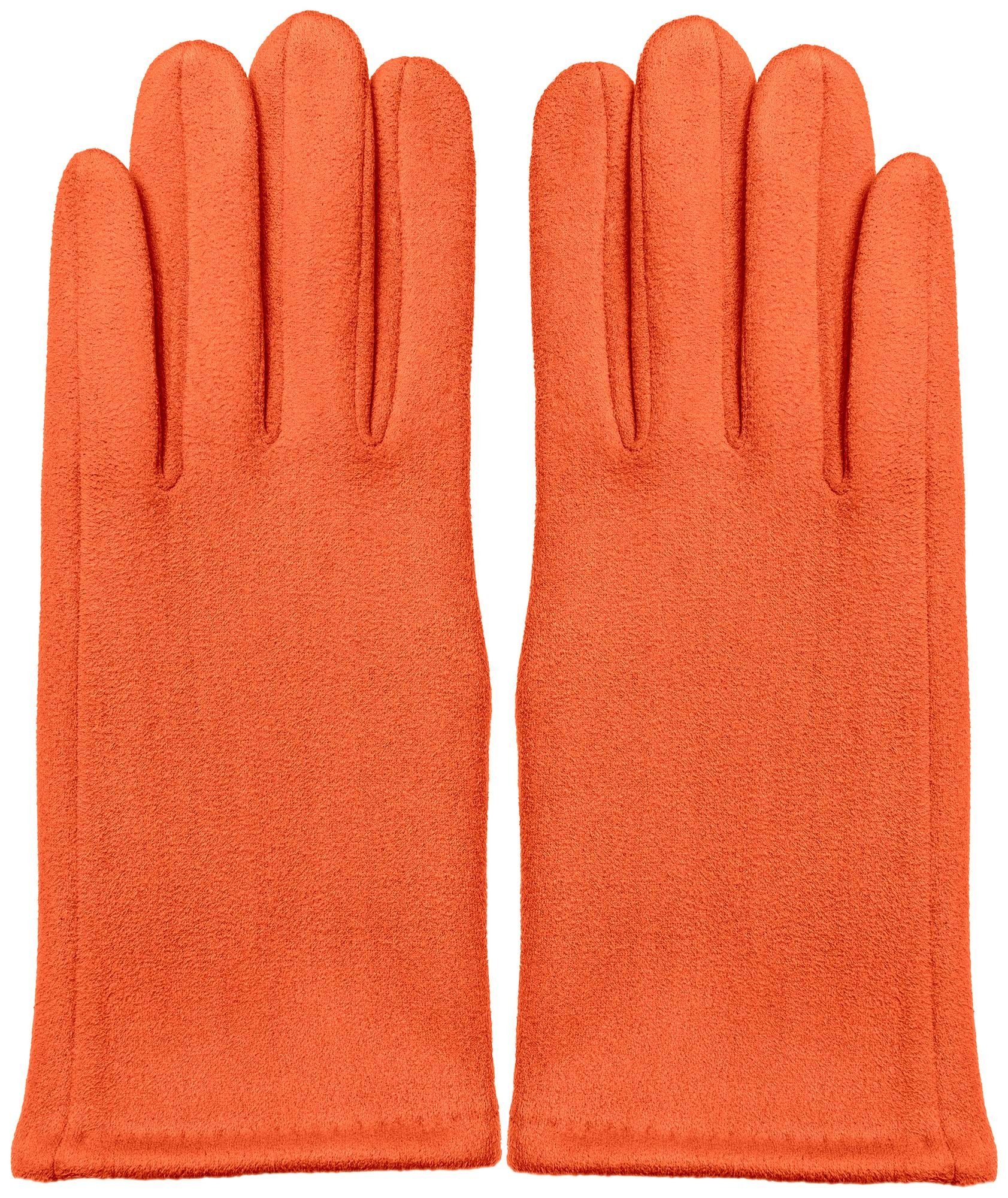 Caspar Strickhandschuhe GLV013 klassisch Winter (orange) Handschuhe uni elegante Damen rost