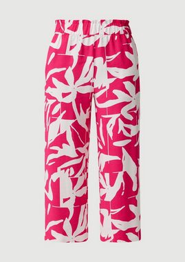 Comma Stoffhose Loose: Hose mit Allover-Print