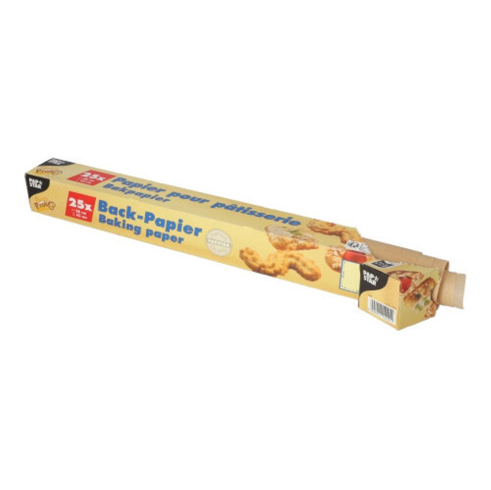 PAPSTAR Backpapier 25 Blatt Backpapierzuschnitte 38 cm x 42 cm braun in Faltschachtel
