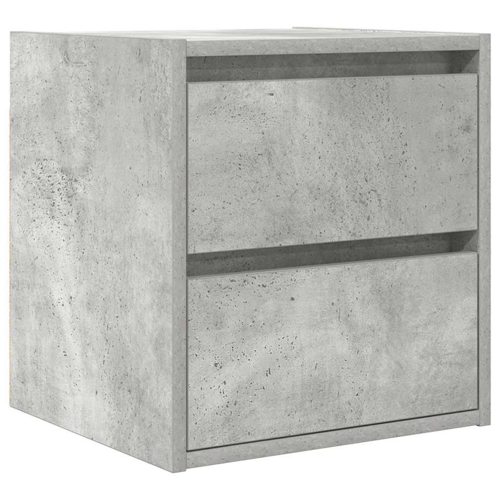 Nachttisch Wand-Nachttisch Betongrau 38x34x40 cm