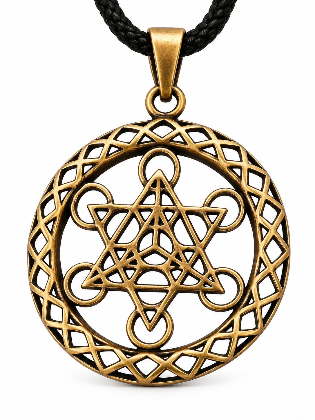 Kettenanhänger Metatrons Würfel Bronze Anhänger Symbol Engel Gott Metatron Nr. 163