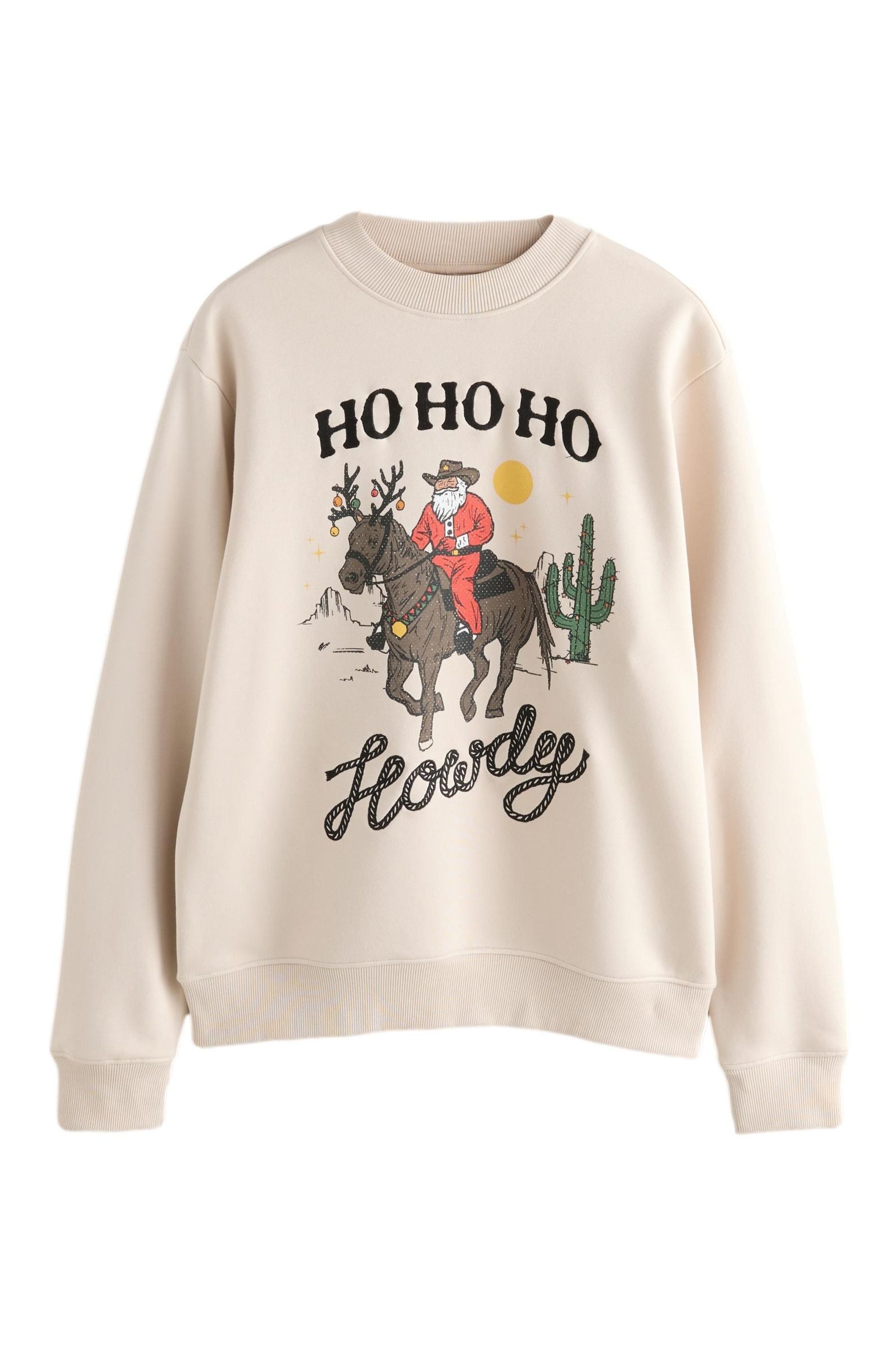 Next Sweater Rundhals-Sweatshirt mit weihnachtlichem Muster (1-tlg) günstig online kaufen