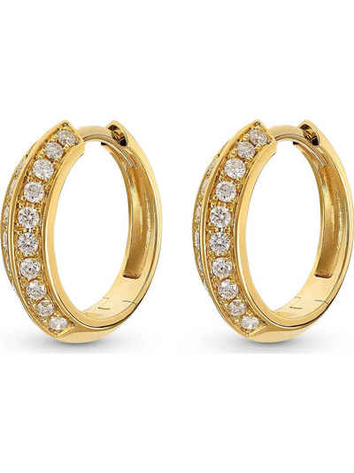 CHRIST Paar Серьги-кольца CHRIST Damen-Creolen 585er Gelbgold 40 Diamant (Paar)