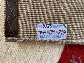 Orientteppich Perser Gabbeh Teppich Royal 177×121 Handgeknüpft Hochland Schurwolle, Morgenlandbazar, Handgeknüpft aus Hochland Schurwolle mit Zertifikat