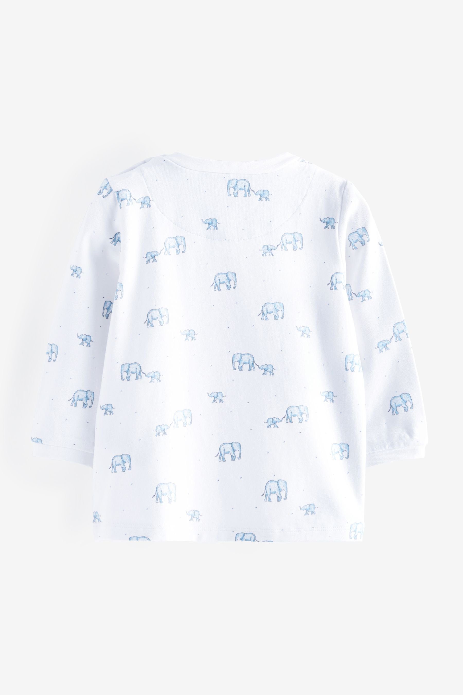 Next Shirt & Leggings (6-tlg) White/Blue Elephant