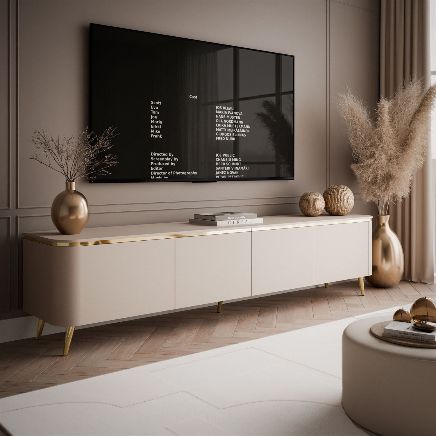 Lookway TV-Schrank AVELINE 200 cm mit LED-Beleuchtung