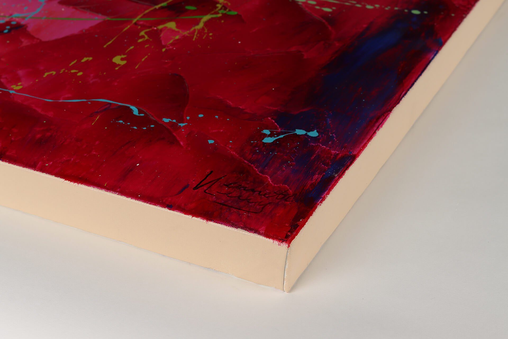 KUNSTLOFT Gemälde Bright Future 150x50 cm, Leinwandbild 100% HANDGEMALT Wandbild Wohnzimmer