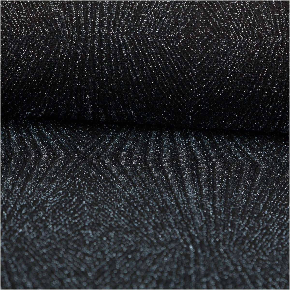 SCHÖNER LEBEN. Stoff Jerseystoff Meterware Metallic geometrisch schwarz silber 160cm, pflegeleicht