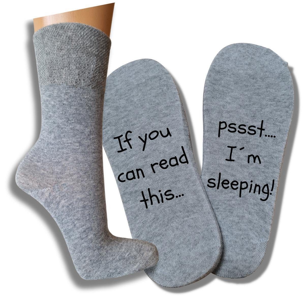 bentini Freizeitsocken Spruch Socken - I´m sleeping (1-Paar) graumelange