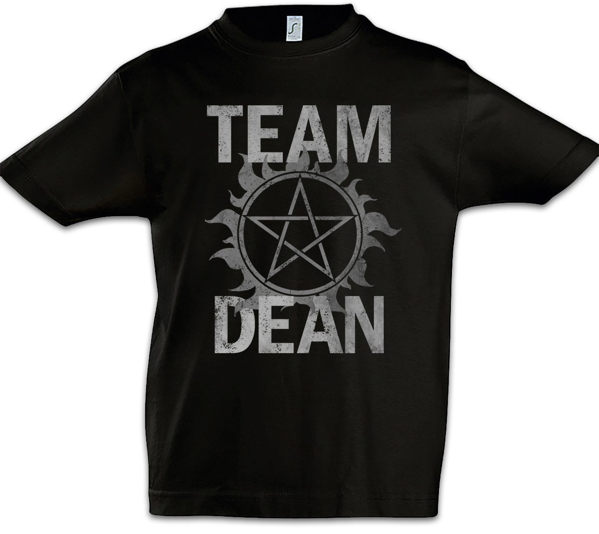 Print-Shirt Team Dean Kinder T-Shirt Supernatural Fun Logo Pentragramm Logo