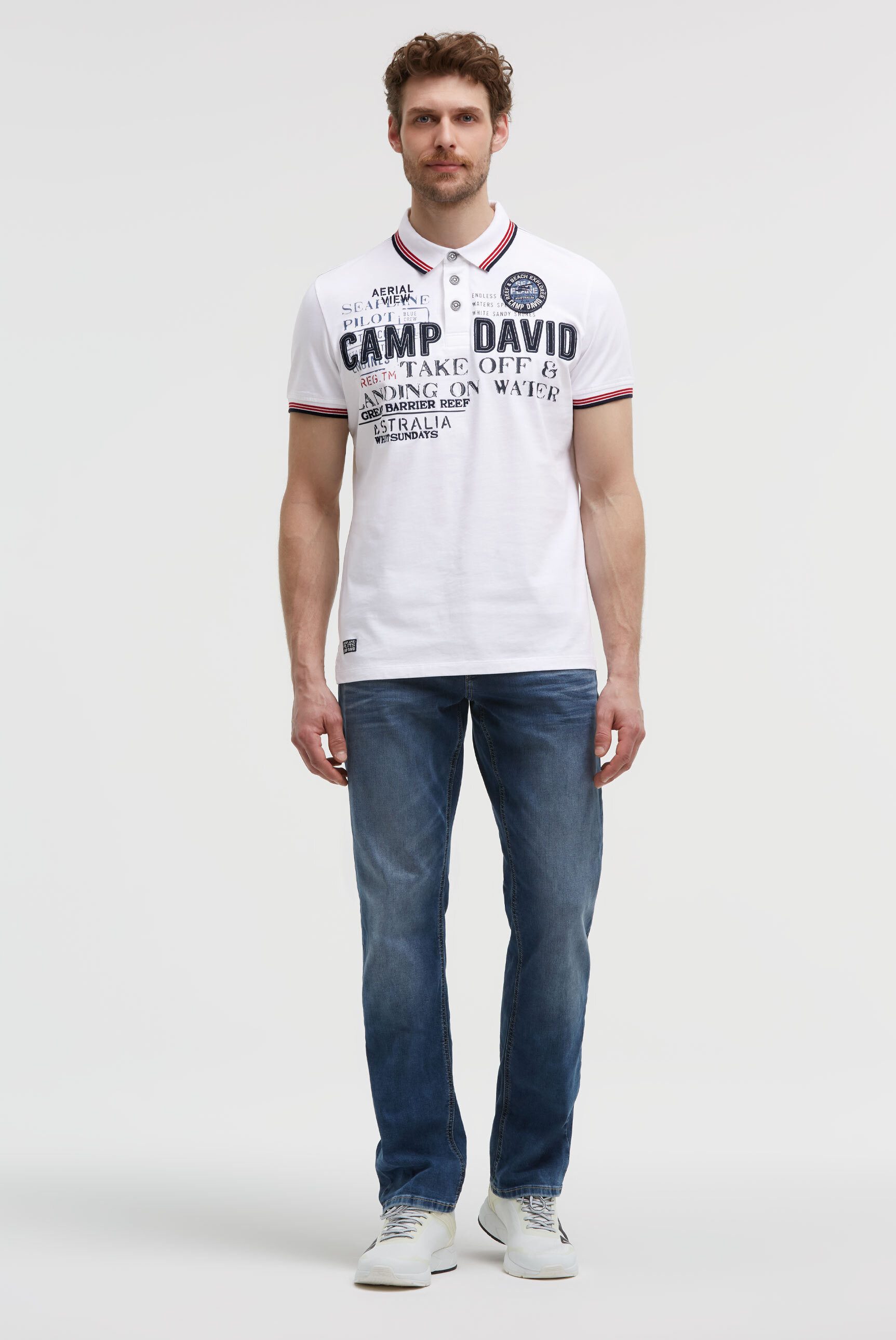 CAMP DAVID Poloshirt aus Baumwolle