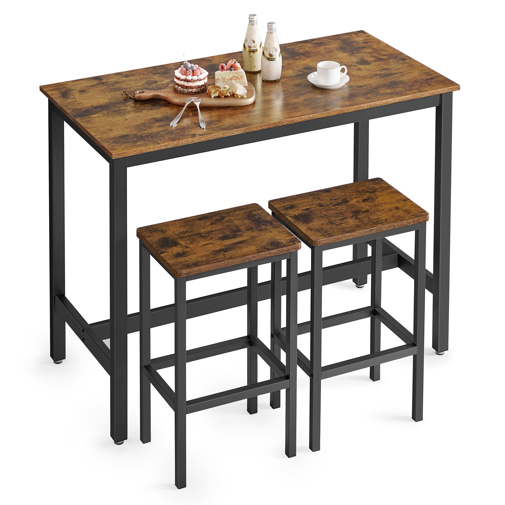 VASAGLE Bartisch Bartisch-Set, Esstisch(120 x 60 günstig online kaufen