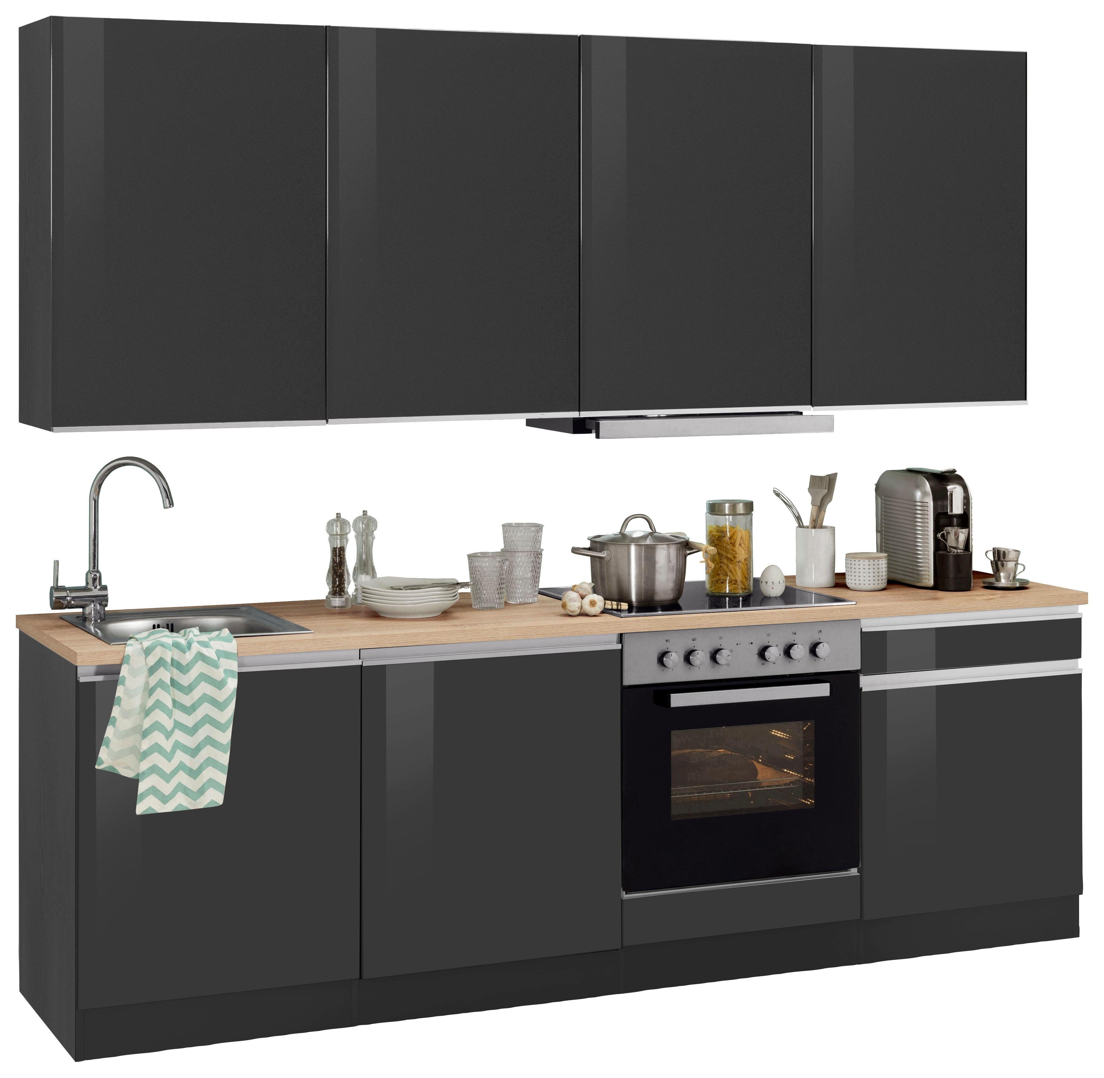 KOCHSTATION Küchenzeile KS-Ohio, mit E-Geräten, Breite 240 cm günstig online kaufen