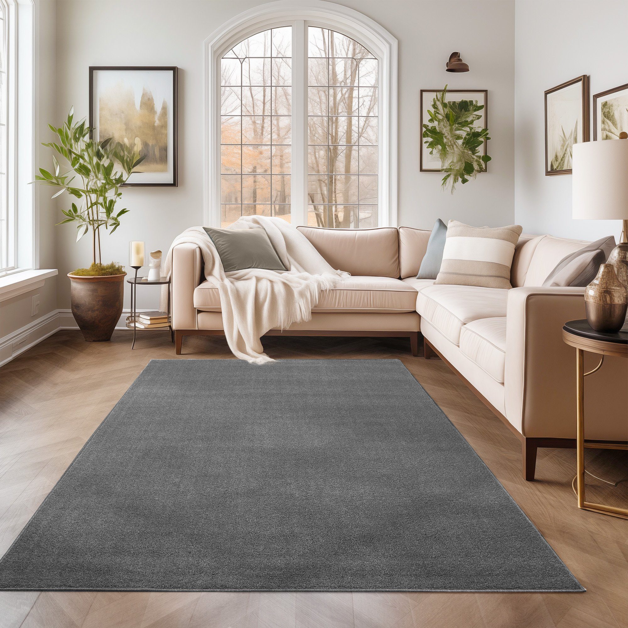 SIMPEX24 Teppich Unicolor - Einfarbig, Läufer, Höhe: 11 mm, Einfarbig Kurzf günstig online kaufen