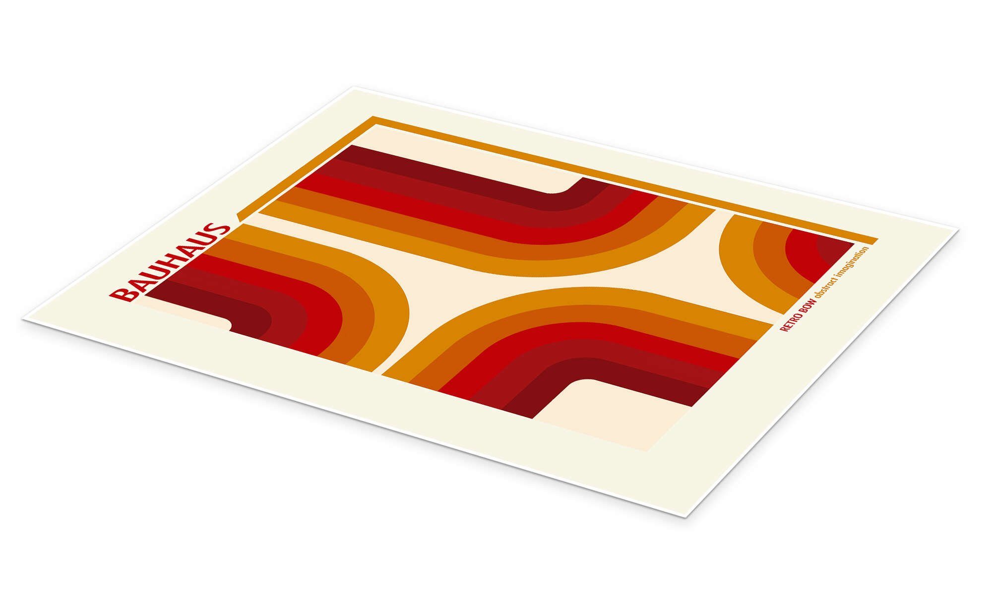 Posterlounge Wandbild Bauhaus - Retro Bow, Mandy Reinmuth, erhältlich als Poster, Leinwandbild, Wandsticker oder Acrylglasbild