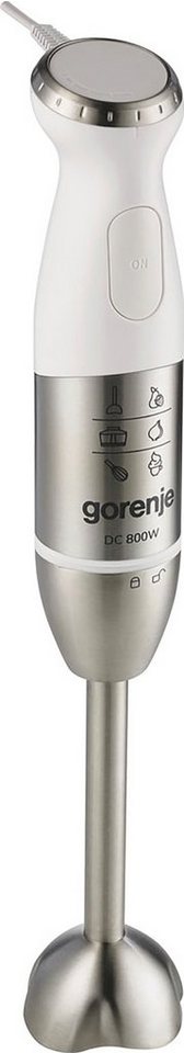 GORENJE Stabmixer HBC 806 QW, 800 W, 800 Watt Leistung, effiziente  Viererklinge