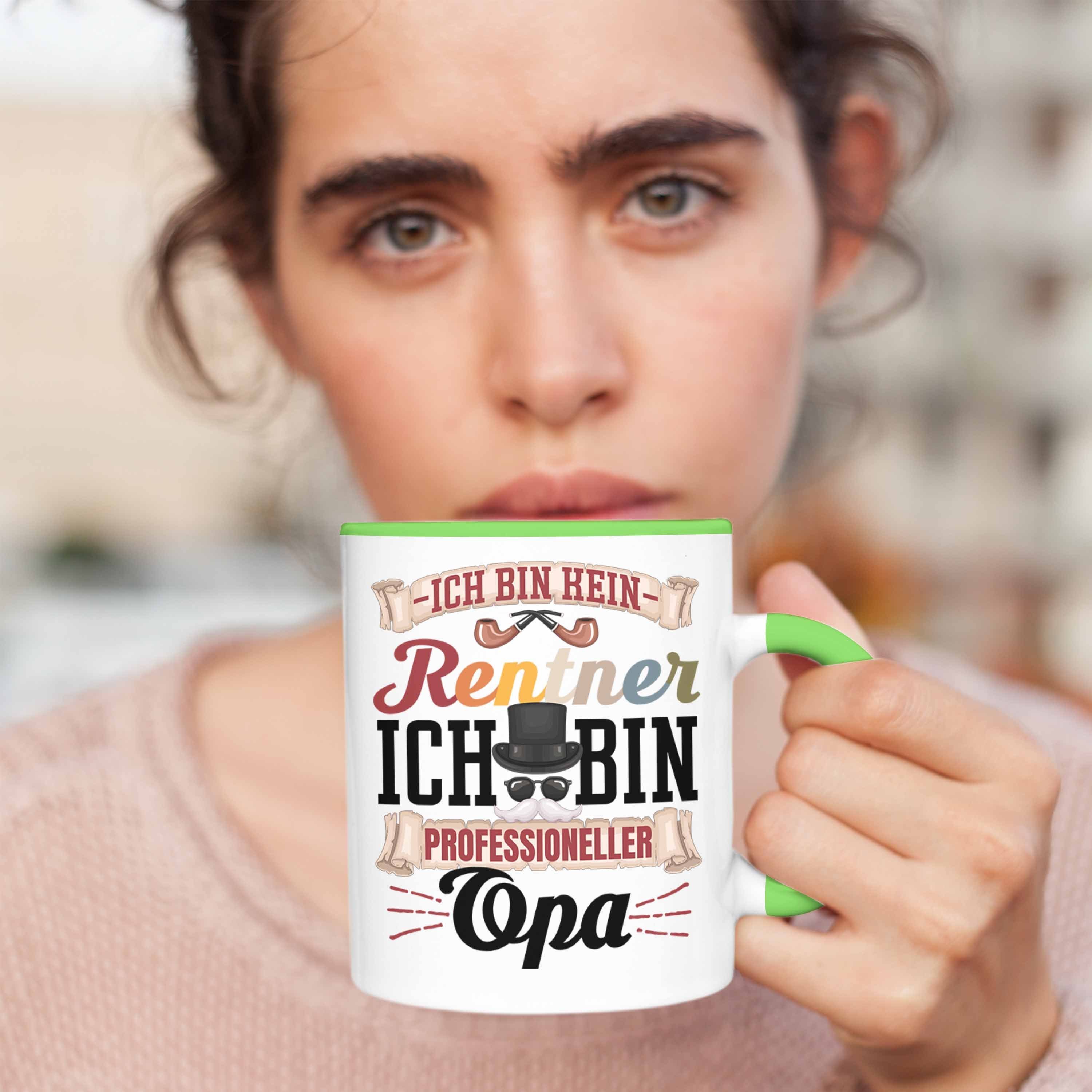 Rentner Tasse Lustig Be Geschenkidee Ruhestand Opa Grün Trendation Großvater Geschenk Tasse