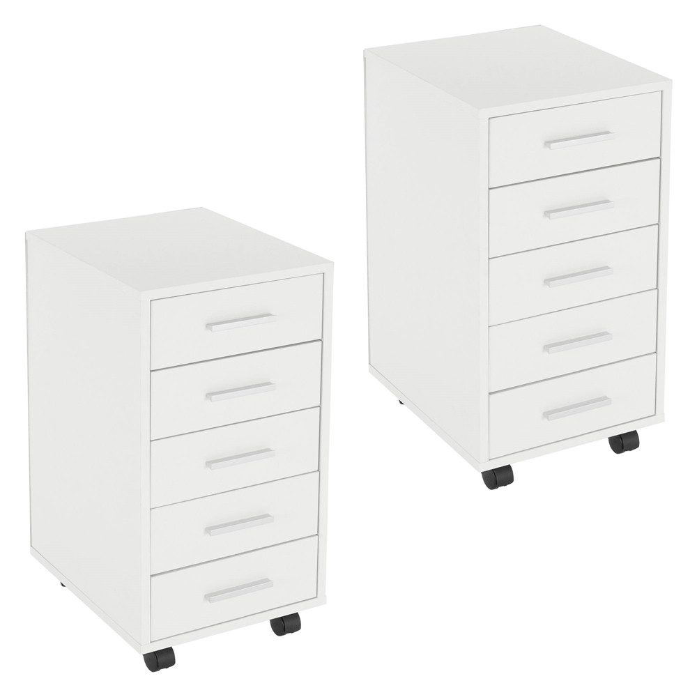 ML-DESIGN Rollcontainer Mobiler Aktenschrank aus Holz günstig online kaufen