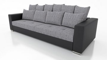 Küchen-Preisbombe Sofa Modernes Big Sofa Wohnlandschaft Sofa Couch Jumbo 2 Schwarz - Hellgrau, Sofa