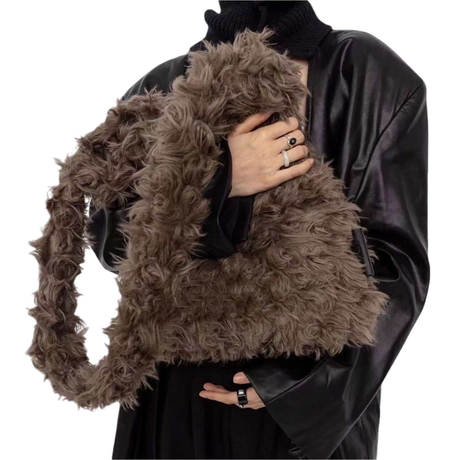 Refttenw Umhängetasche Vintage Messenger Bag,Plüschtasche,großes Fassungsve günstig online kaufen