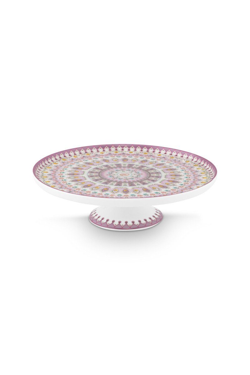 PiP Studio Tortenplatte Lily&Lotus Tortenplatte klein lila bunt 21cm, Porzellan, (Platten), Mini Cake Tray Lily&Lotus Moon Delight Multi 21cm