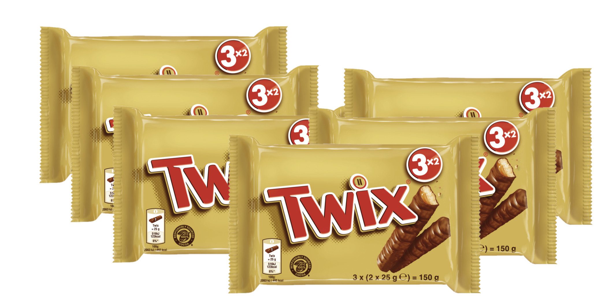 Mars GmbH Süßigkeit Twix Multipack 6x3x50g