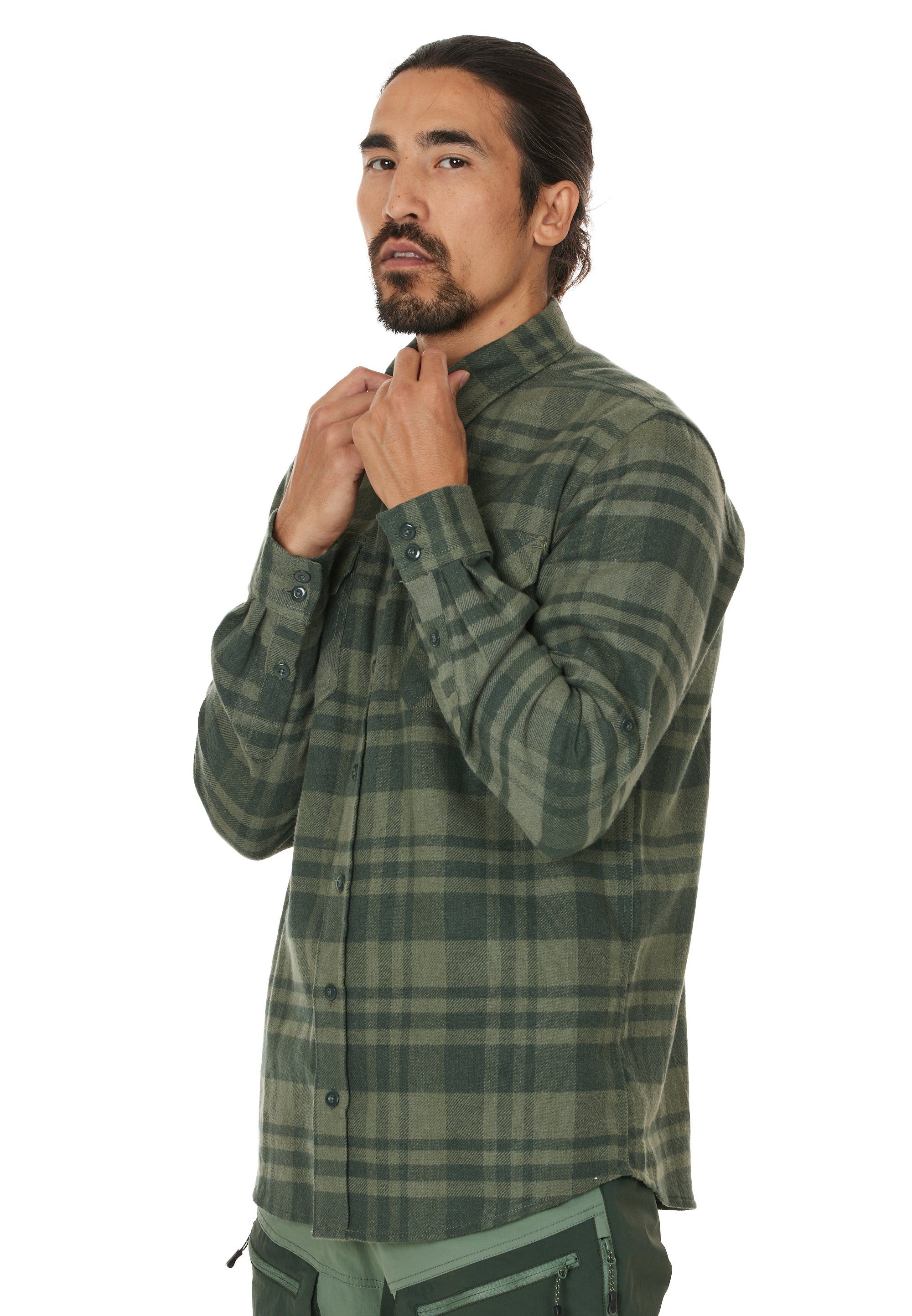 WHISTLER Fleeceshirt Flannel (1-tlg) aus atmungsaktivem Funktionsmaterial dunkelgrün