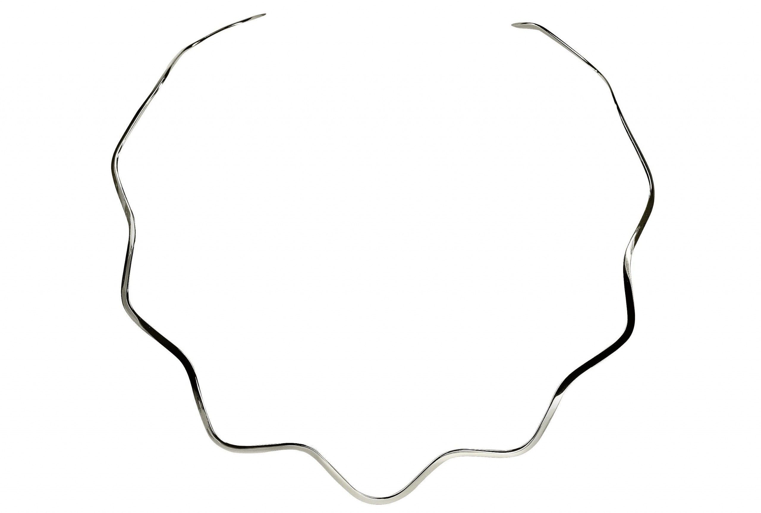 SILBERMOOS Halsreif Massiver Halsreif "Welle", 925 Sterling Silber