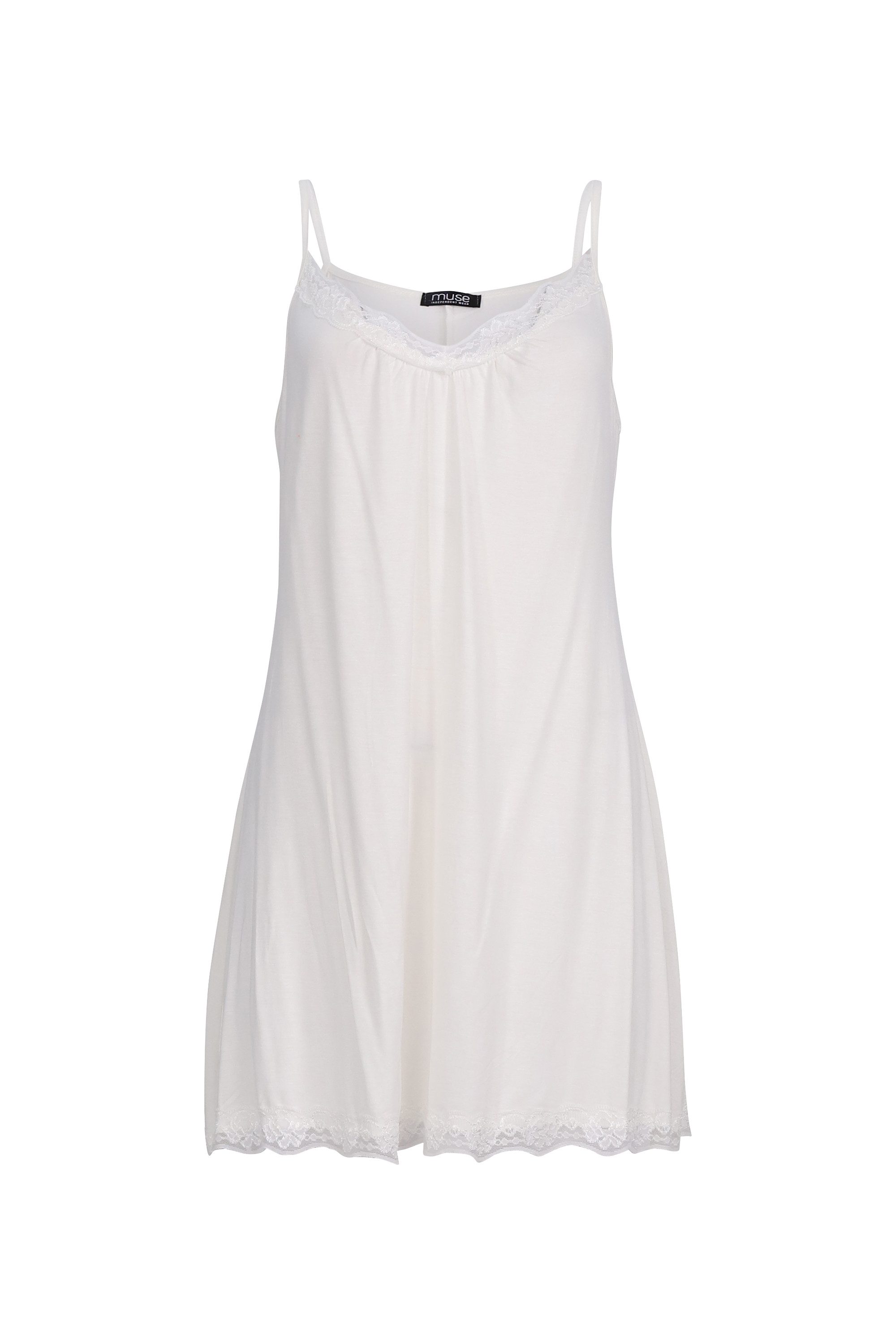 malito more than fashion Longtop 8010 Spahettiträger - Kleid mit Spitze, Na günstig online kaufen