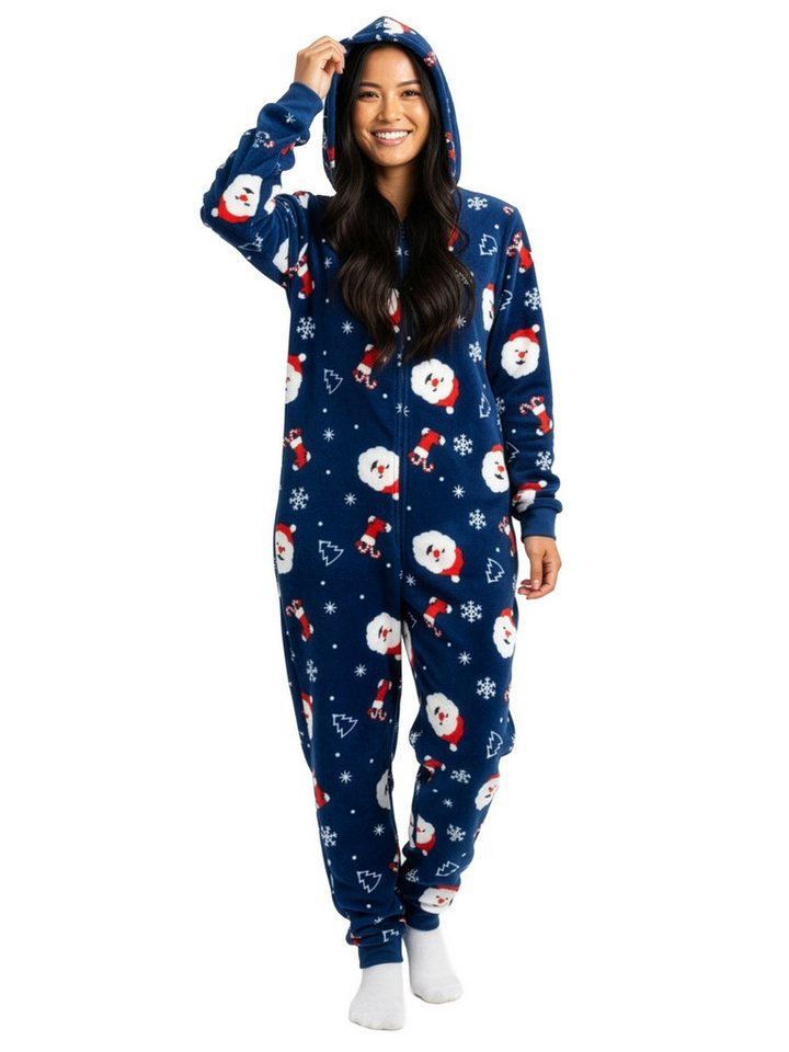 United Labels® Jumpsuit X-MAS Jumpsuit "Santa" mit Kapuze
