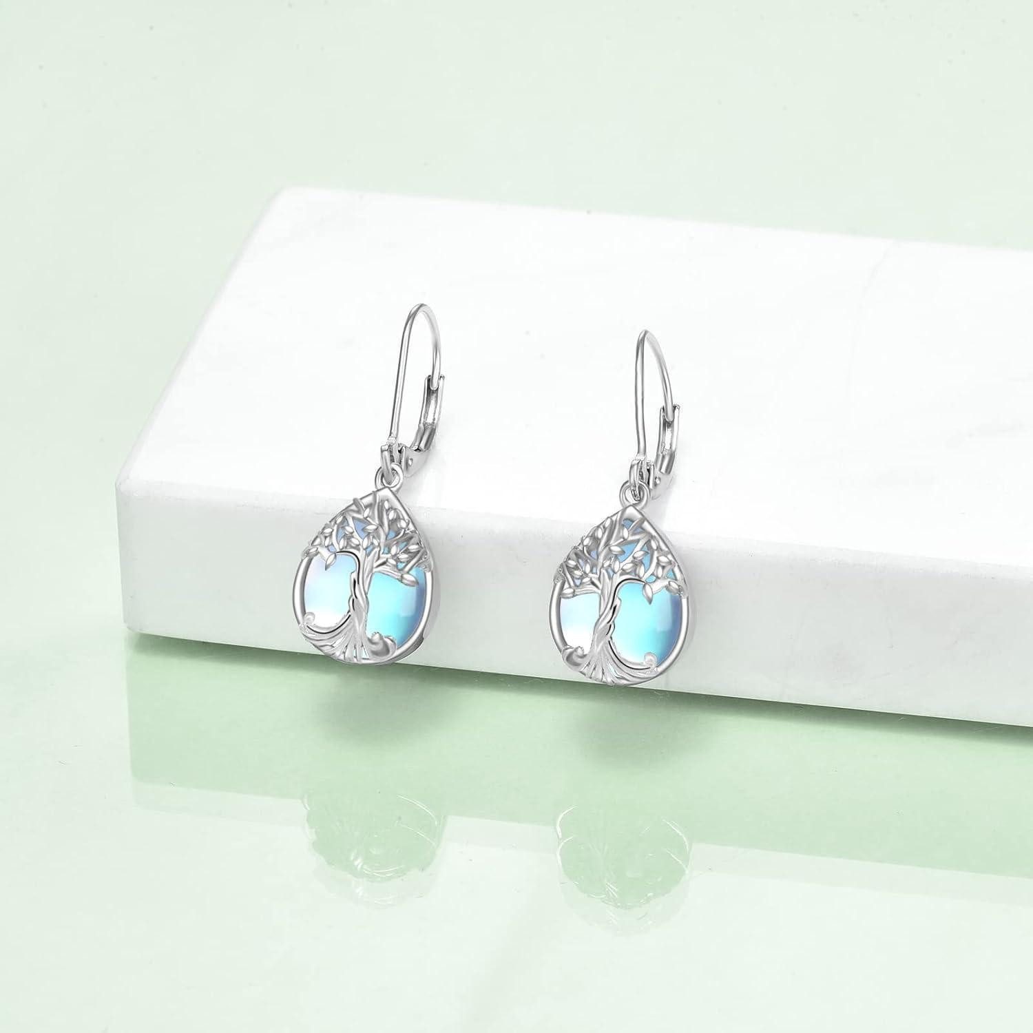 LuxusKollektion Ohrring und Ketten Set Sterling Silber Teardrop Dangle Ohrr günstig online kaufen