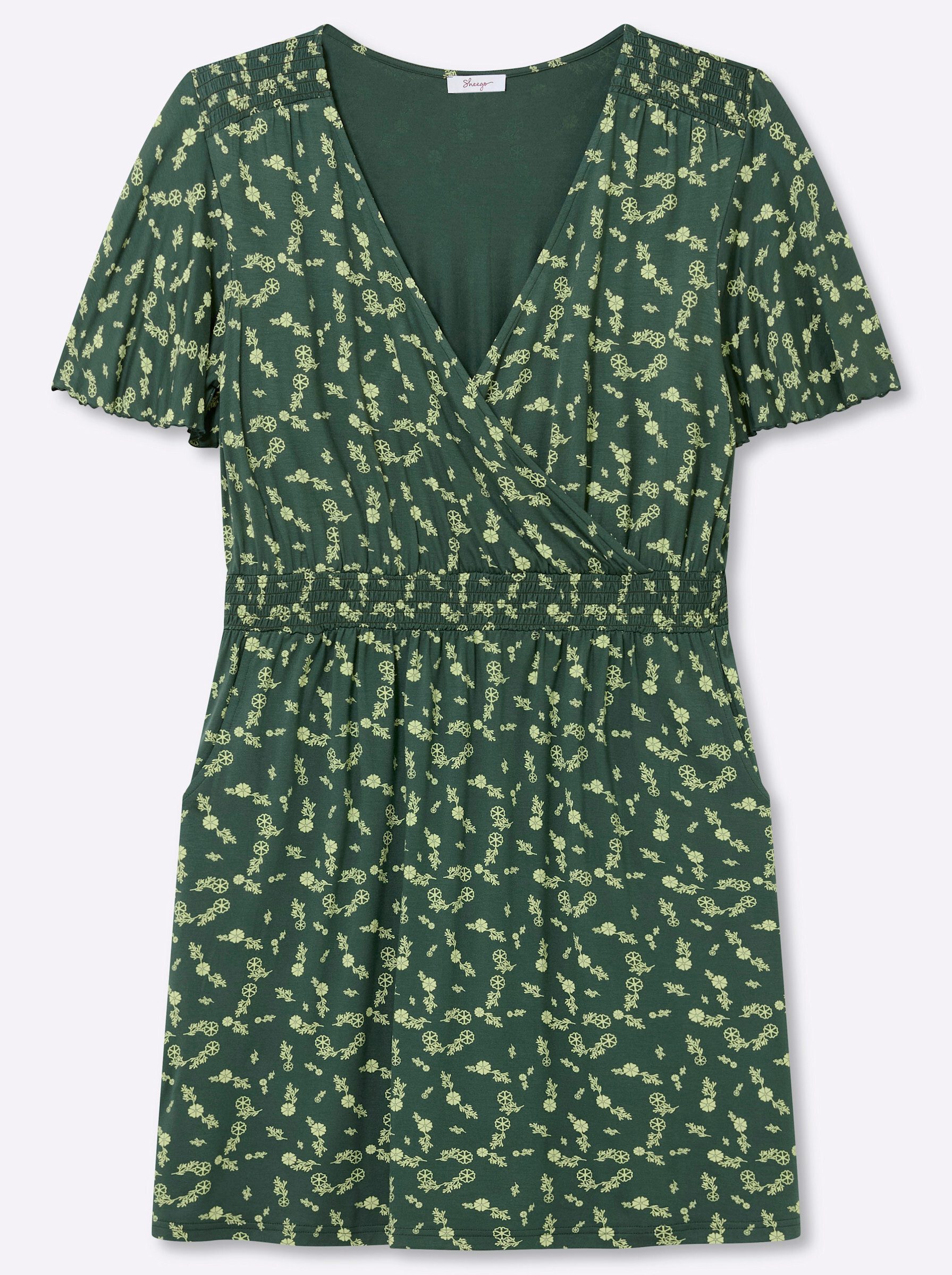 Sheego Jerseykleid Jersey-Kleid Kurzarm