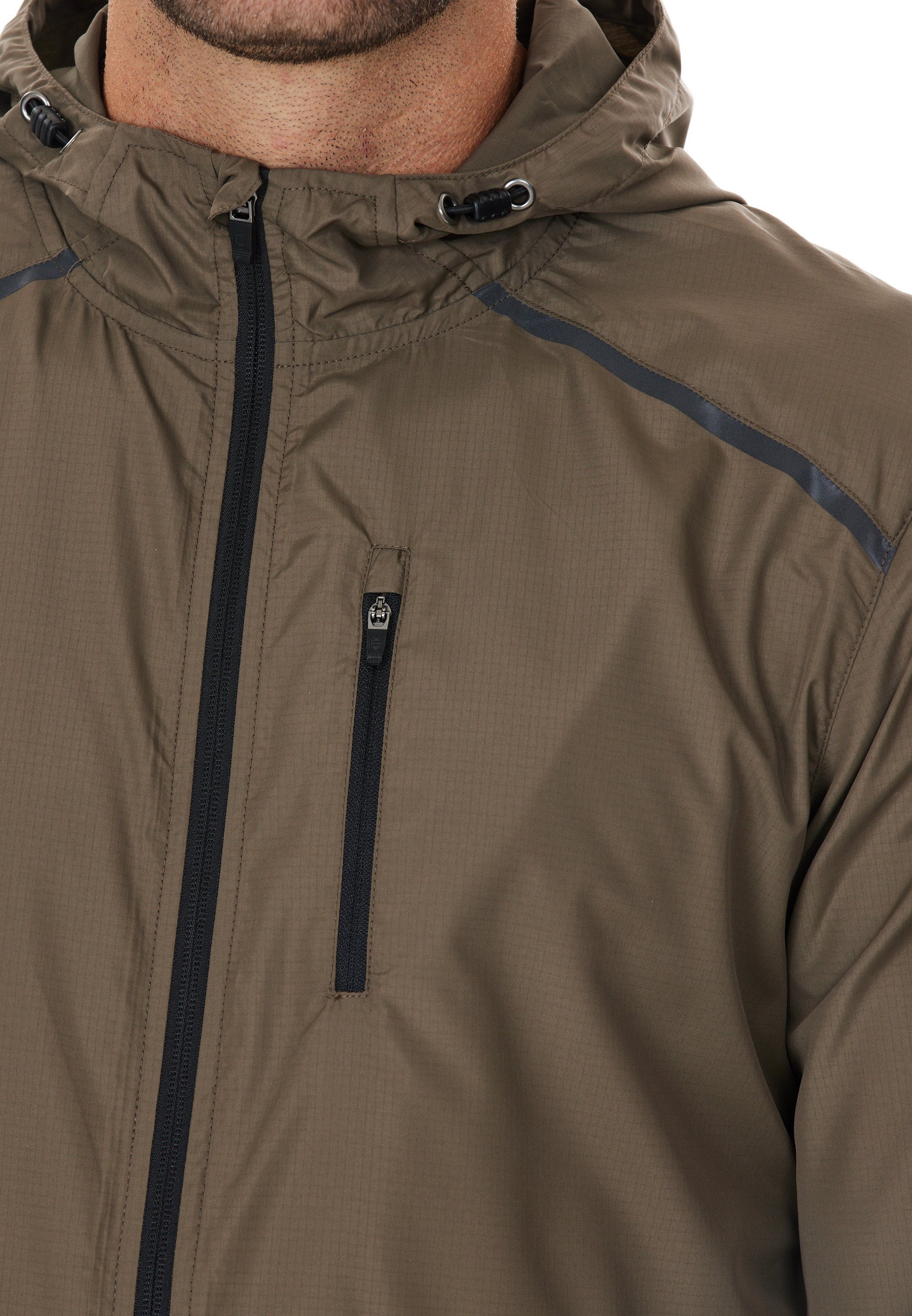 Material Outdoorjacke aus ENDURANCE Hugoee winddichtem braun