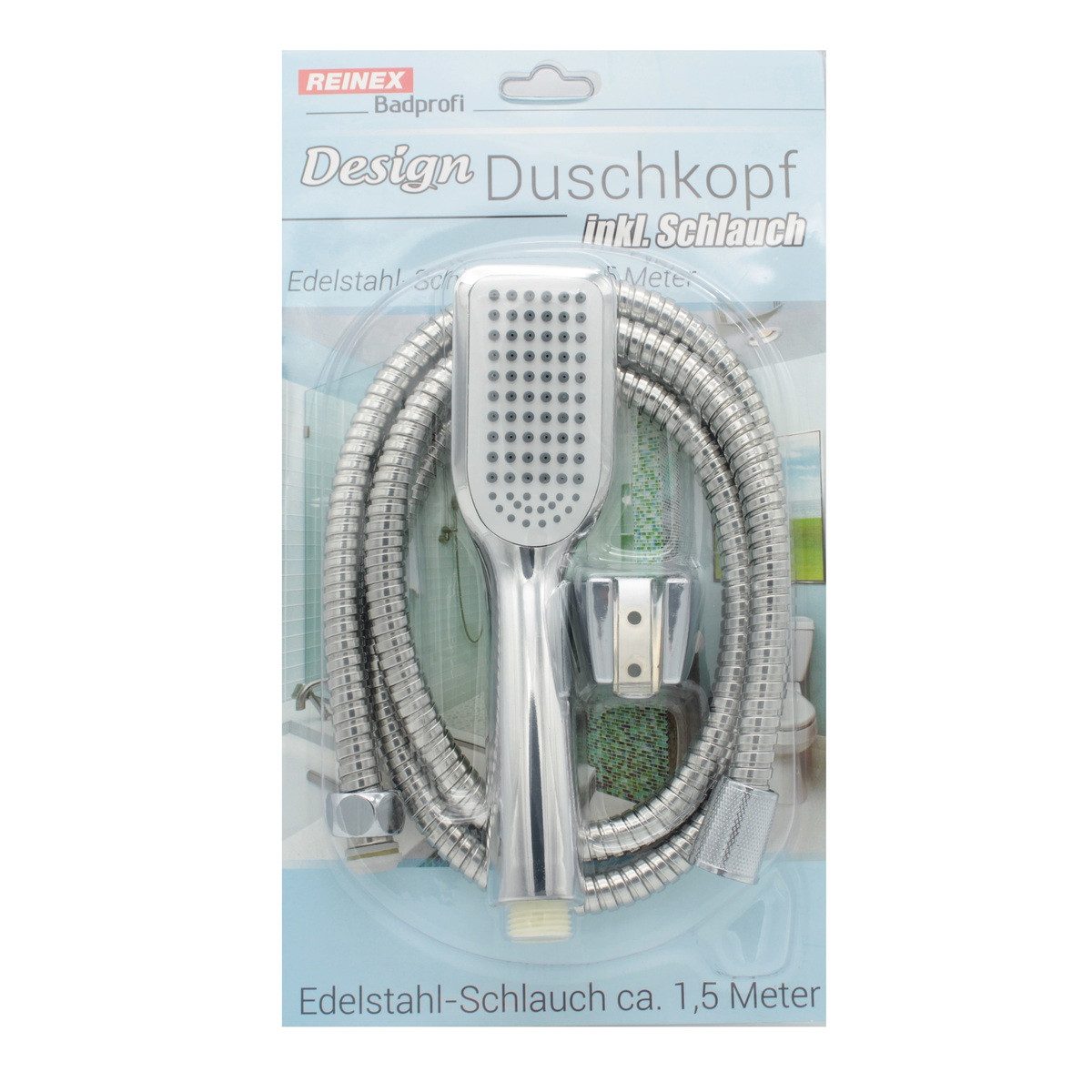 Reinex Schlauchschelle Reinex Design Duschkopf mit Schlauch 1,5m