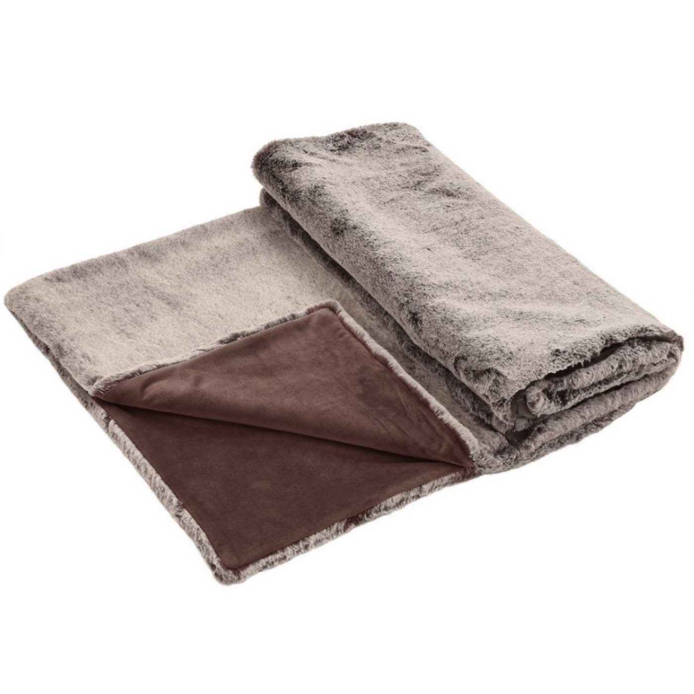 Wohndecke Eskimo Webpelzdecke Wohndecke Felldecke Koala braun 150x200, Eskimo