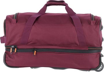 travelite Reisetasche Basics, 55 cm, Duffle Bag Sporttasche mit Trolleyfunktion und Volumenerweiterung