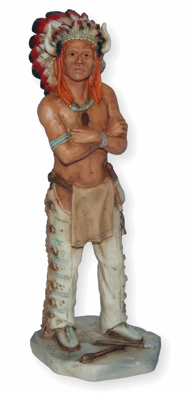 Castagna Dekofigur Native American Figur Broken Arrow H 17 cm Deko Figur Castagna
