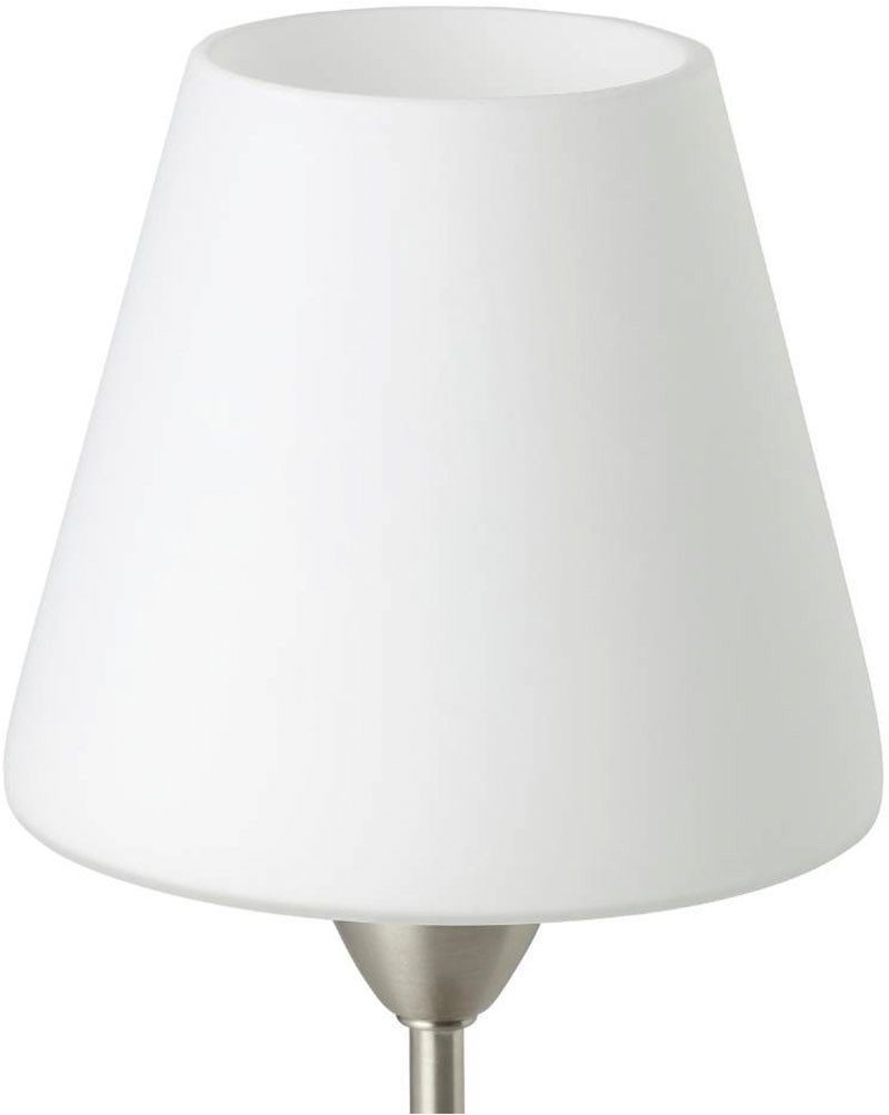 EGLO Tischleuchte DAMASCO 1 Tischlampe, weiß, nickel-matt, exkl. Leuchtmittel E14, Ein-/Ausschalter, ohne Leuchtmittel, Leuchtmittel wechselbar, Nachttischlampe – Bild 4 von 5