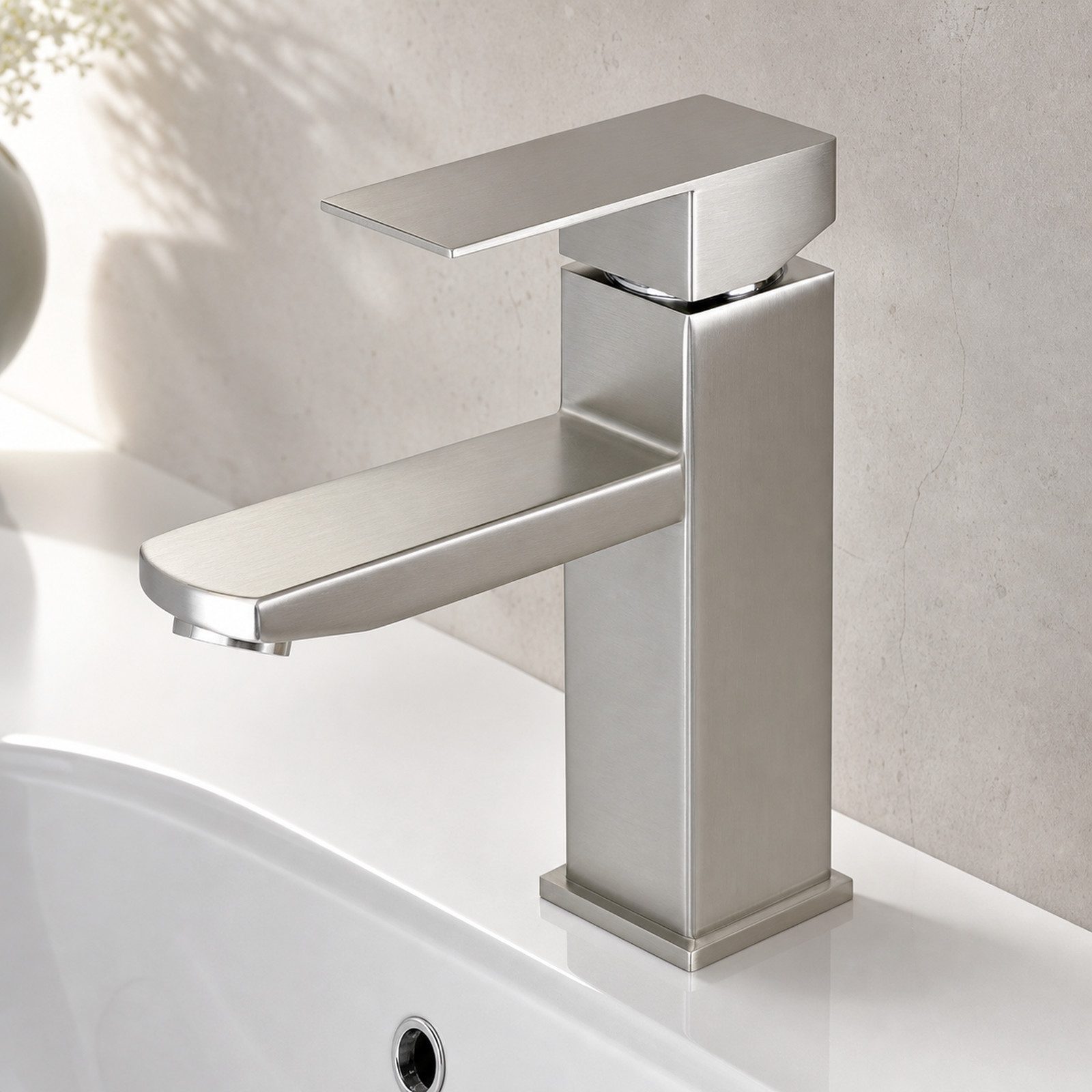 Ledklang Küchenarmatur Spülbecken Silber/Schwarz Waschbeckenarmatur Badezimmer Hochdruck-Armatur aus Edelstahl für Waschbecken & Bad